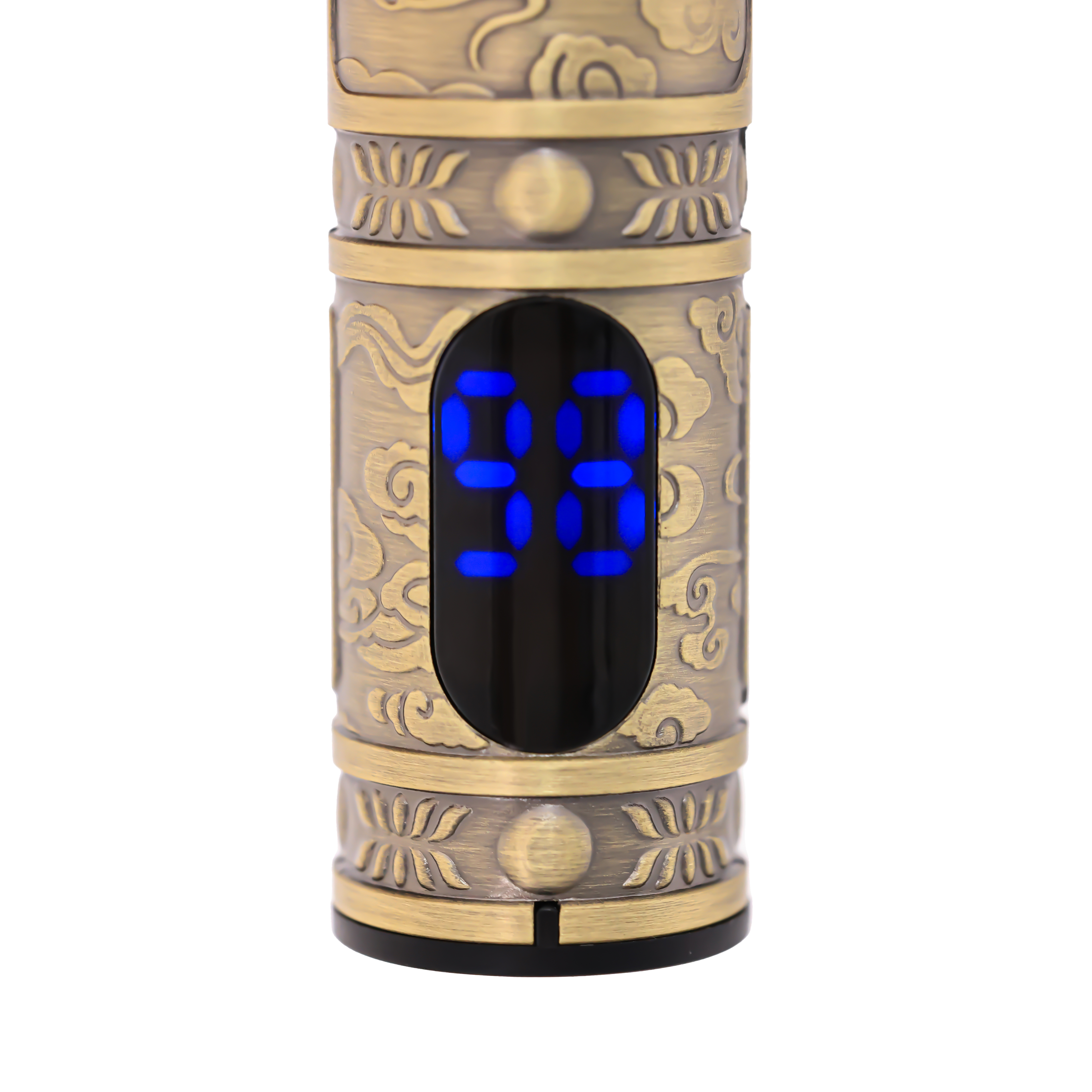Bronz bir düzeltici üzerinde mavi 99 rakamları gösteriliyor.