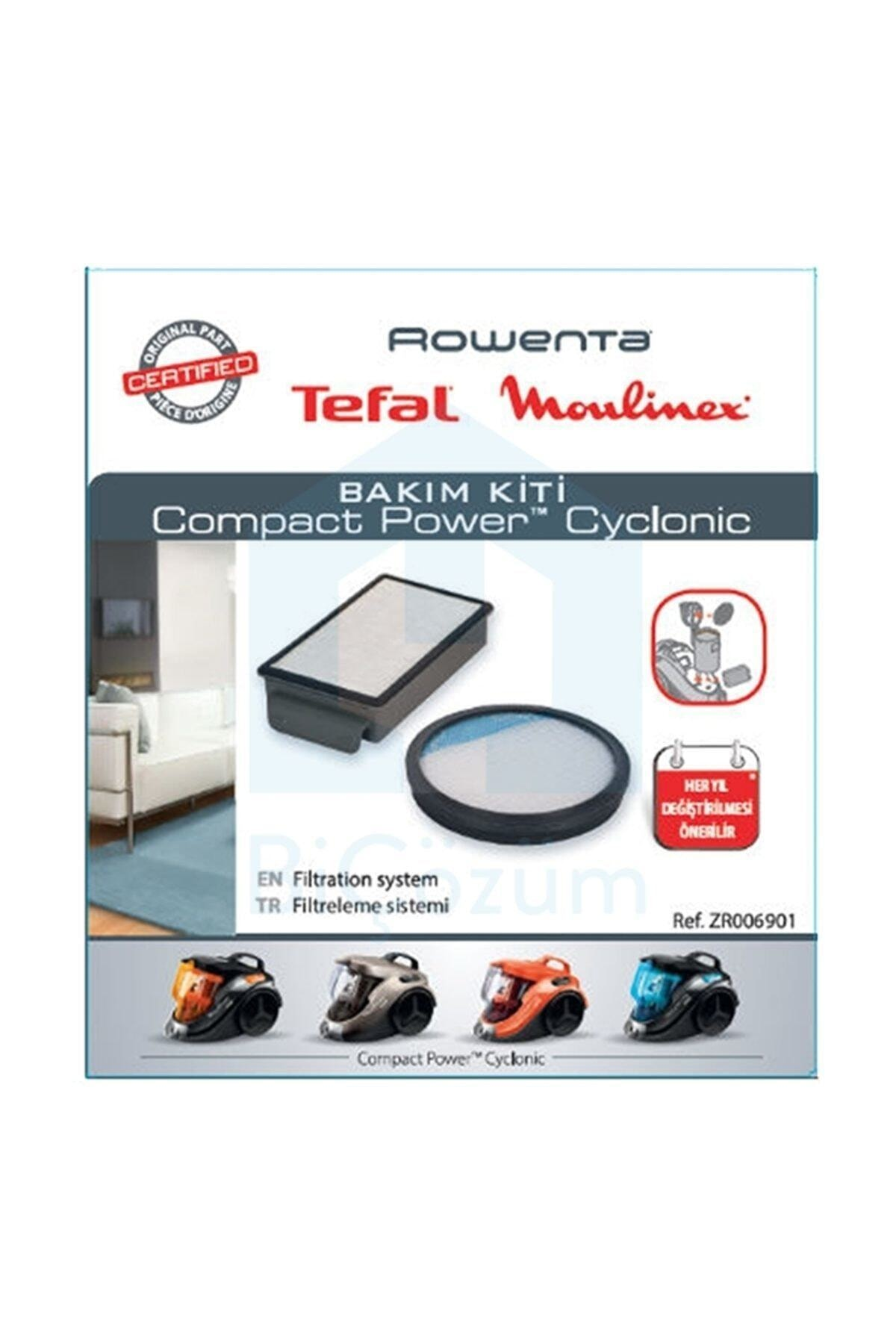 Rowenta Tefal Moulinex Compact Power Cyclonic bakım kiti filtreli.