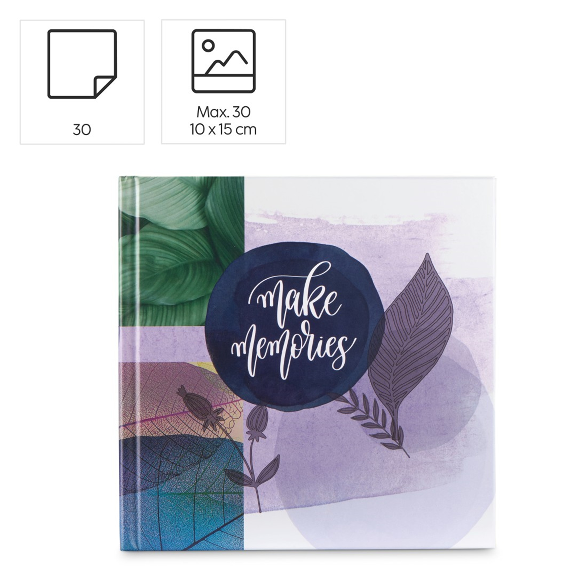Ein Albumcover mit Blattmotiven und der Aufschrift „make memories“.