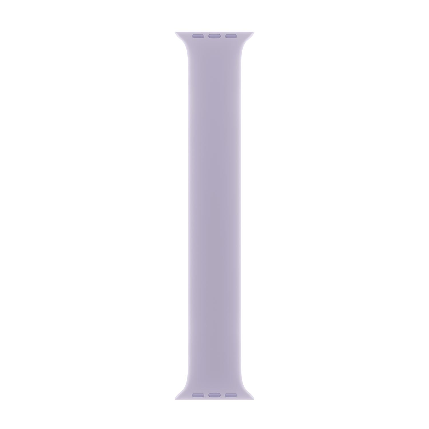 Un cinturino Solo Loop lavanda per Apple Watch in silicone.
