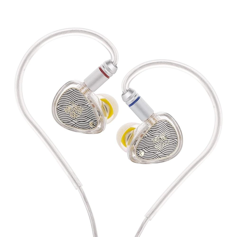 TANGZU Wan'er S.G II 10 mm PET Diyaframlı Hi-Fi IEM (3.5mm - Mikrofonsuz) Kablolu Kulak İçi Kulaklık Beyaz