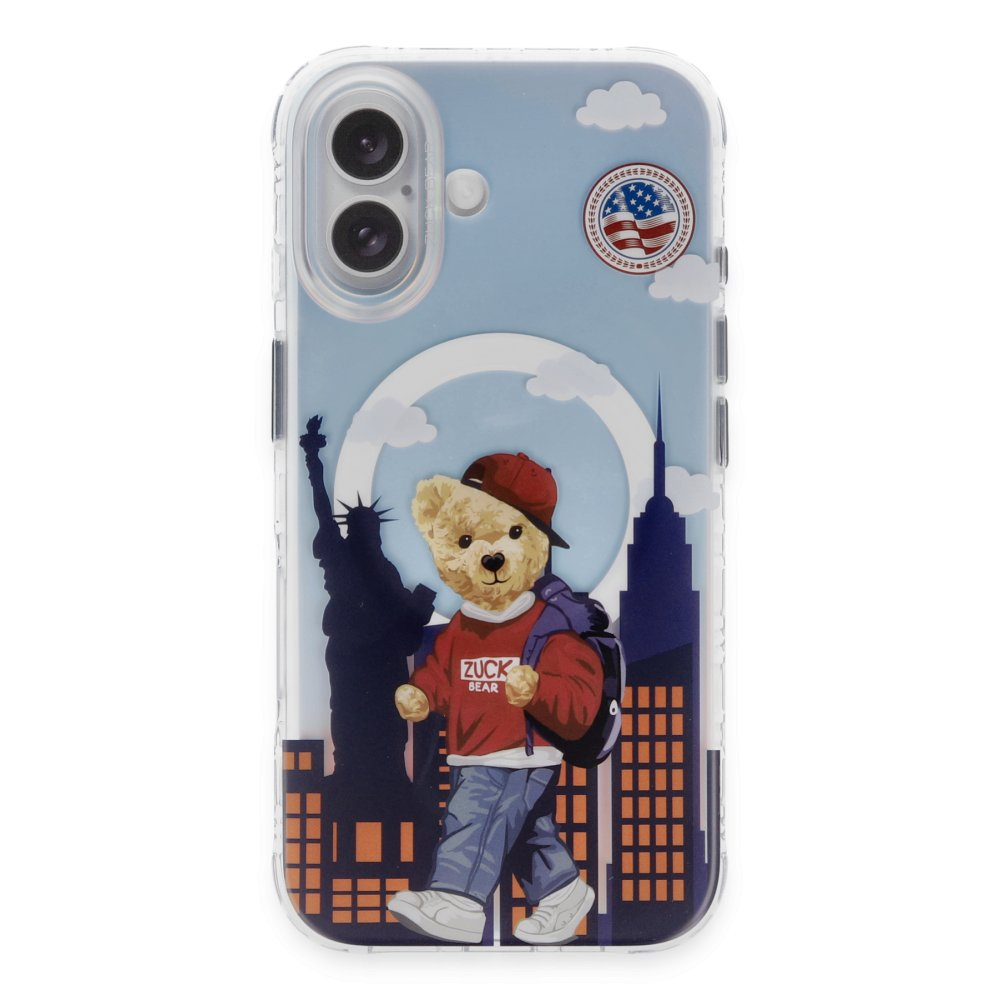 ZUCKBEAR Darnell Frosted Laser iPhone 16 Uyumlu New York Telefon kılıfı Çok renkli