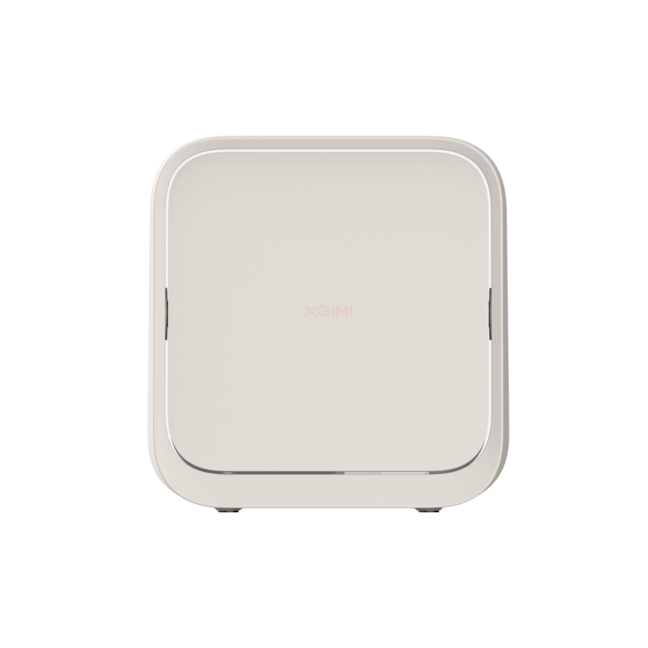 A light beige, rectangular device with rounded corners and the XGIMI logo.
