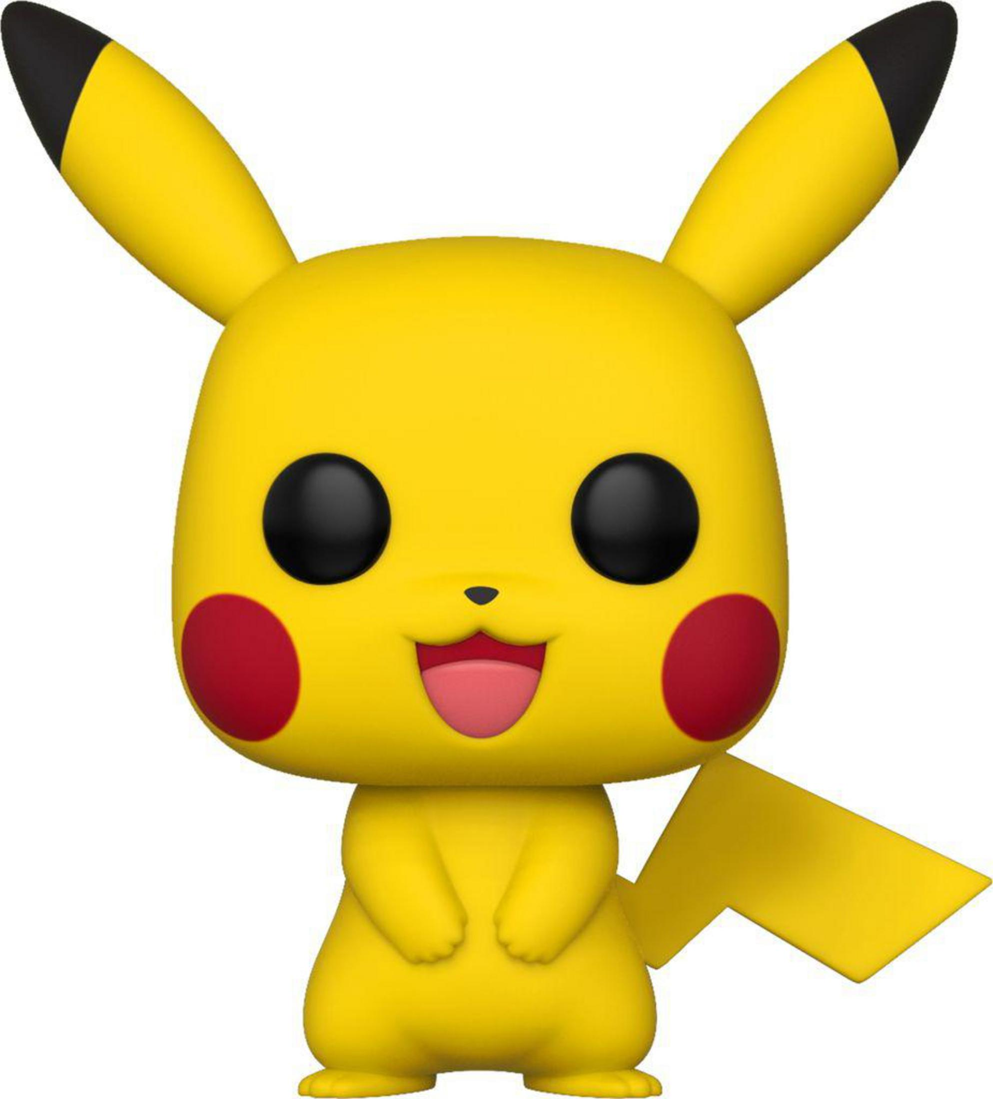 Un Pikachu giallo con guance rosse e punte nere delle orecchie.