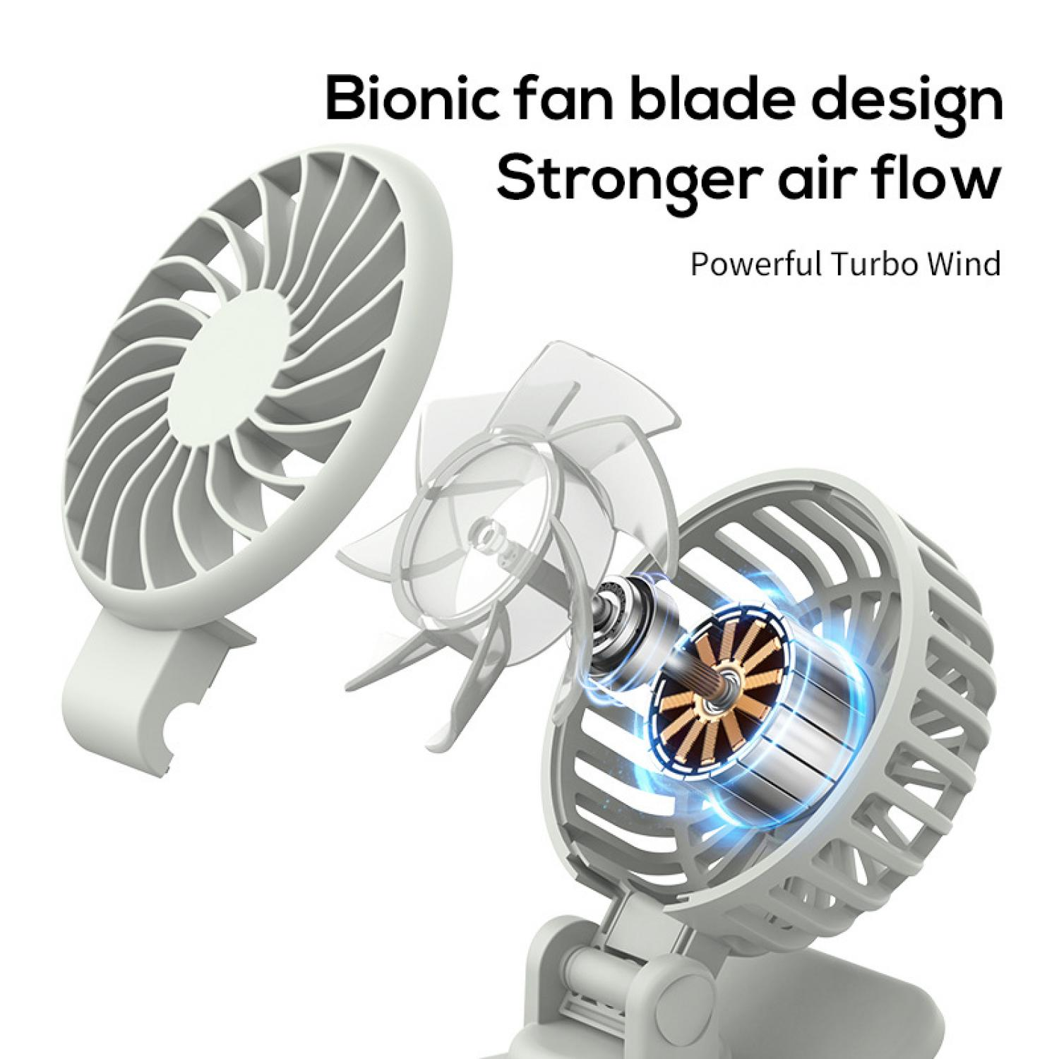 Ein weißer Ventilator mit offenem Gehäuse, der den Motor und die Rotorblätter zeigt.