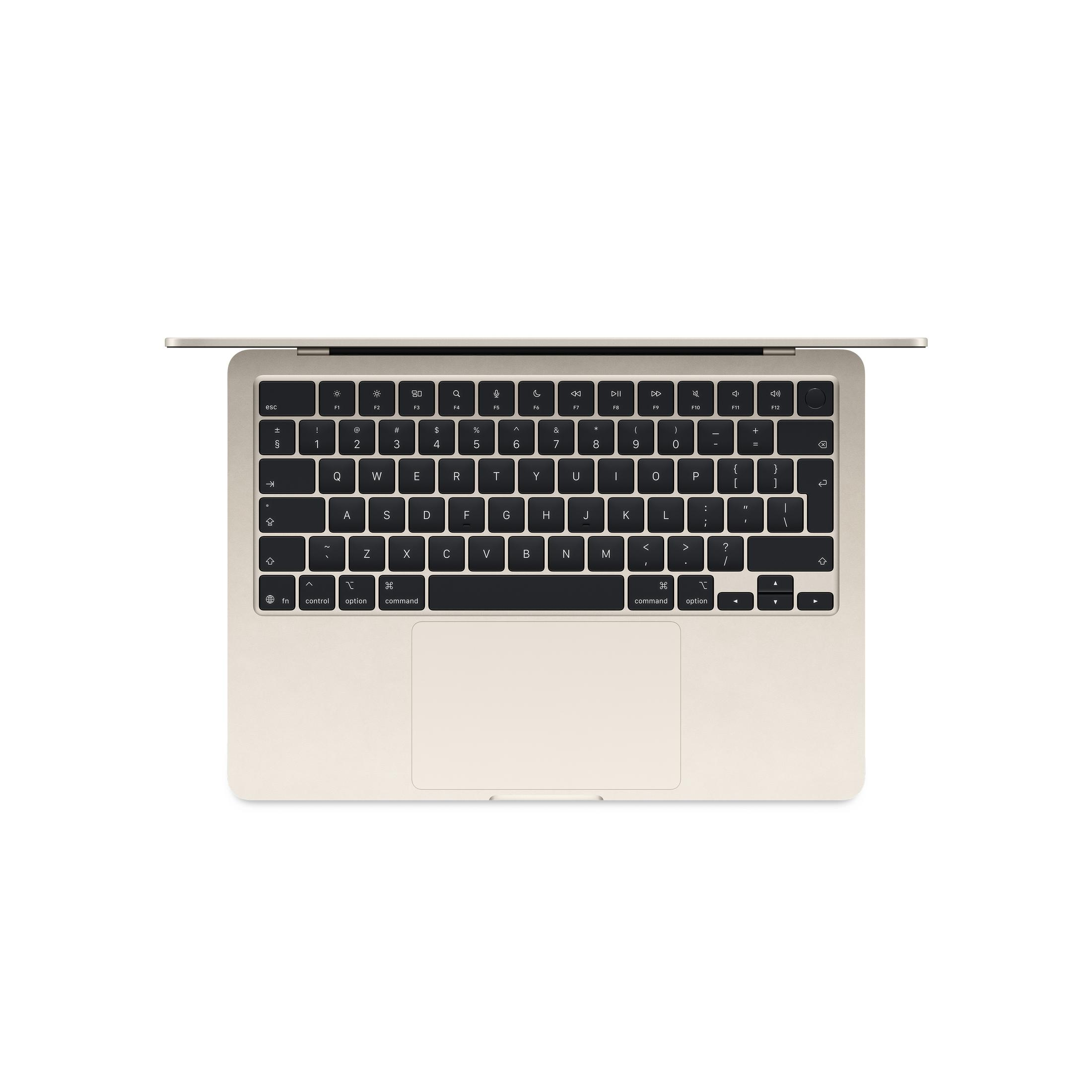 Eine goldene Farbe Laptop-Tastatur und ein Touchpad auf weißem Hintergrund.