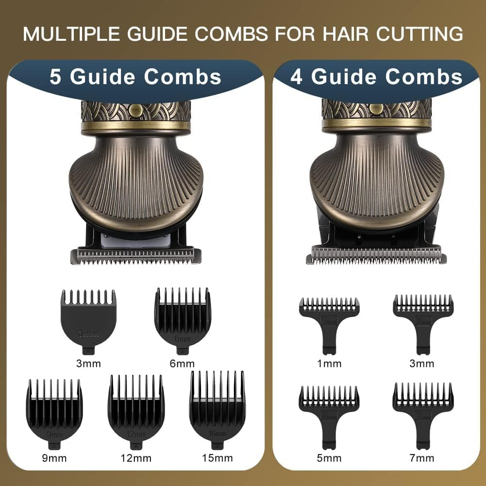 Grzebienie prowadzące do strzyżenia włosów: zestaw 5 i 4 szt.
