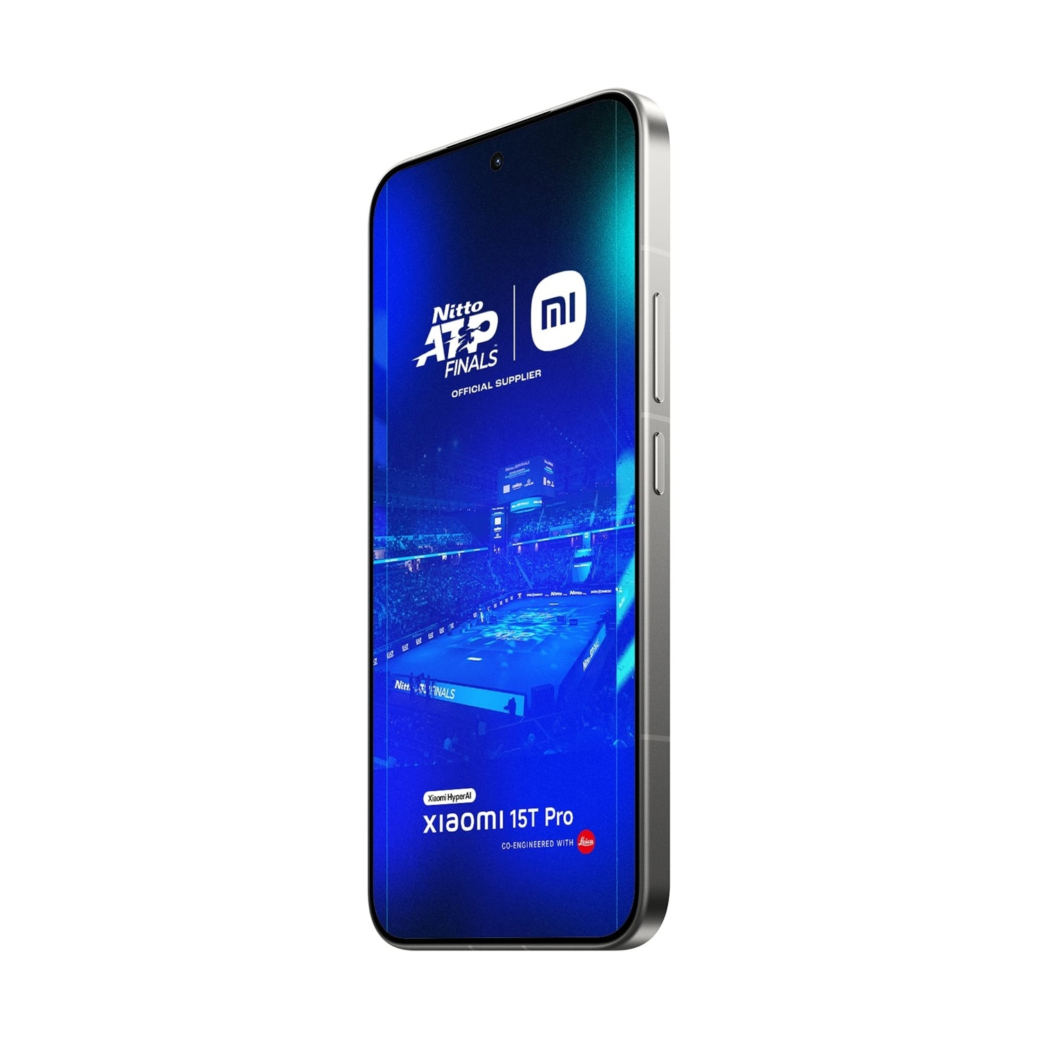 Uno Xiaomi 15T Pro che mostra il logo ATP Finals sullo schermo.