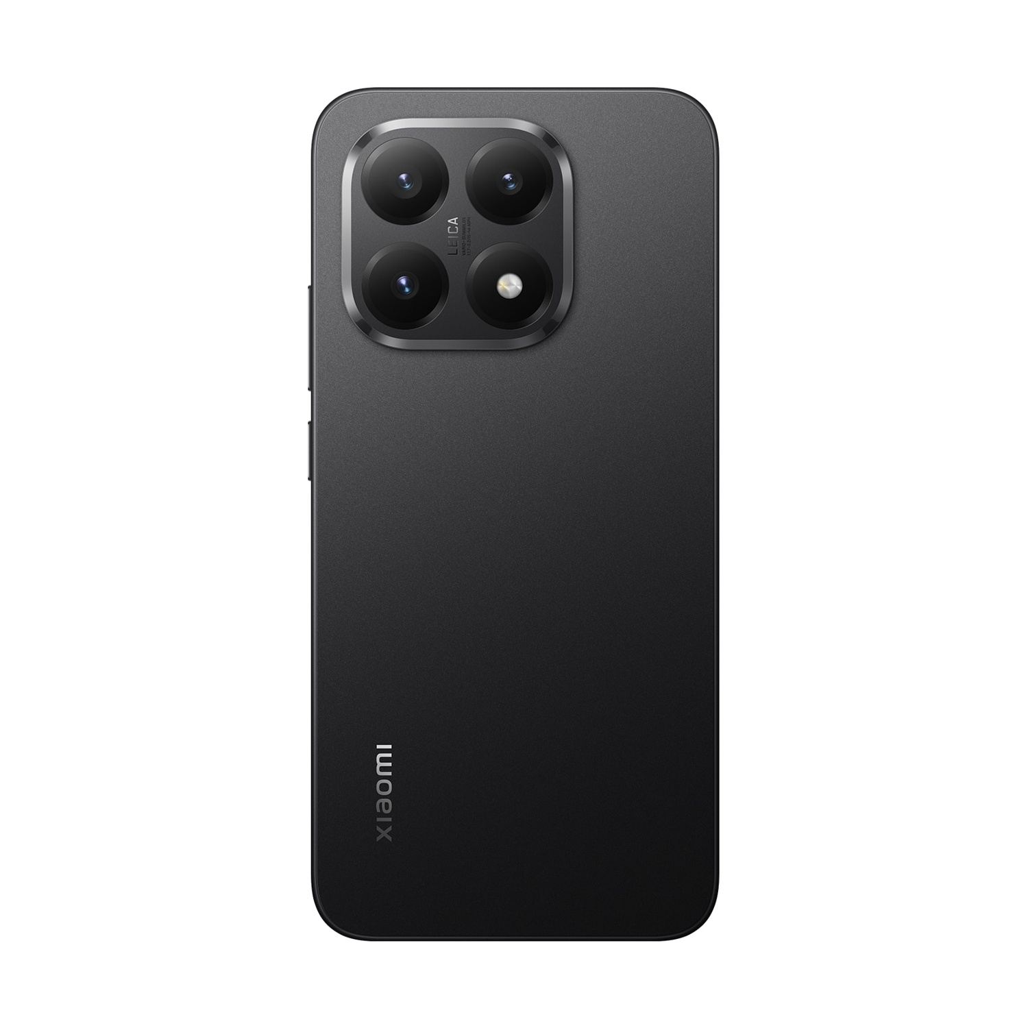 Black smartphone with a quad camera setup and Leica branding on the back.