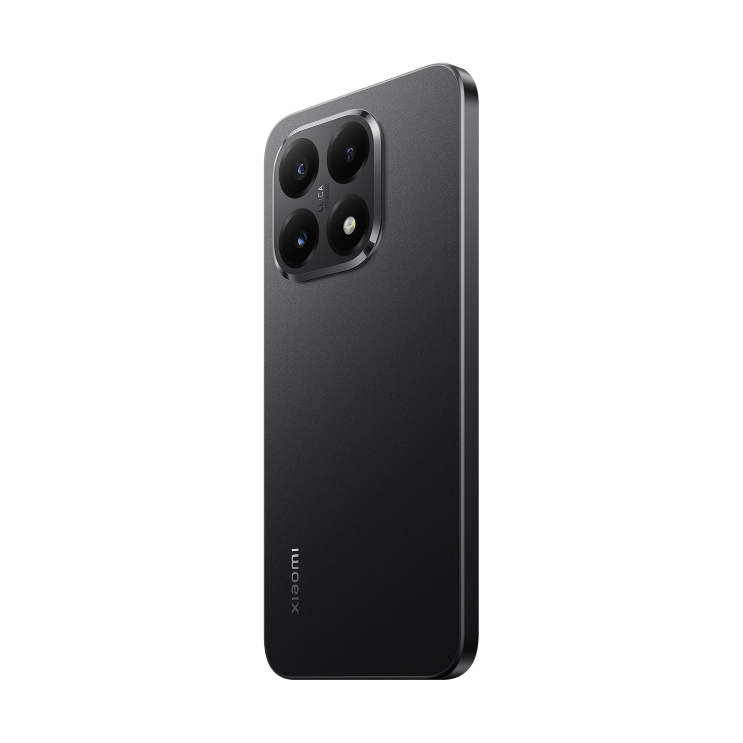A black smartphone with a quad camera setup and Leica branding on the back.