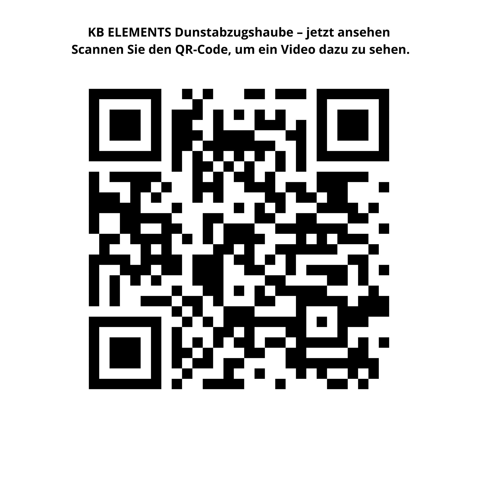 QR-Code für KB ELEMENTS Dunstabzugshaube. Scannen für Video.