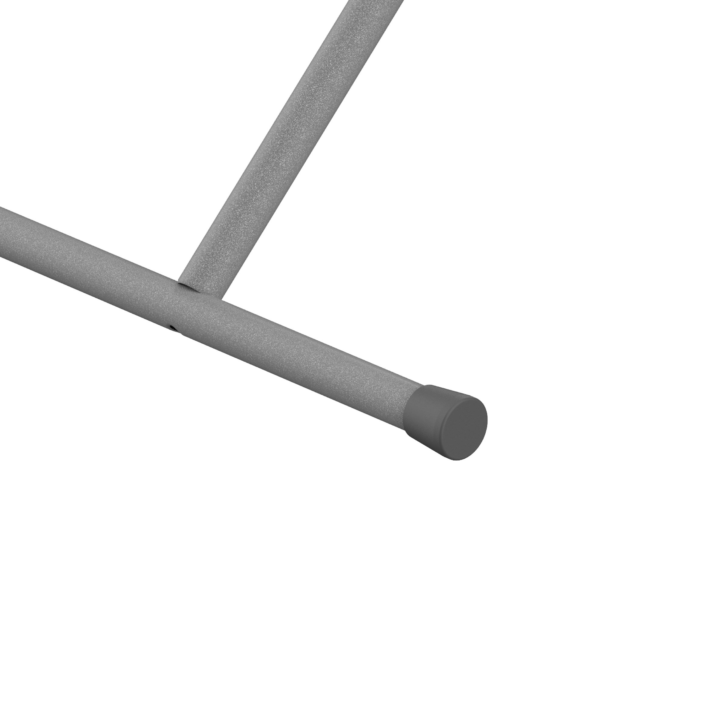 Tube gris avec capuchon gris sur fond blanc.