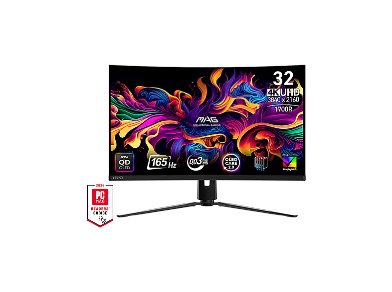 MSI MAG 321CUP QD-OLED 31,50 inç 4K UHD 0,03 ms 165 Hz 31.5 inc Siyah