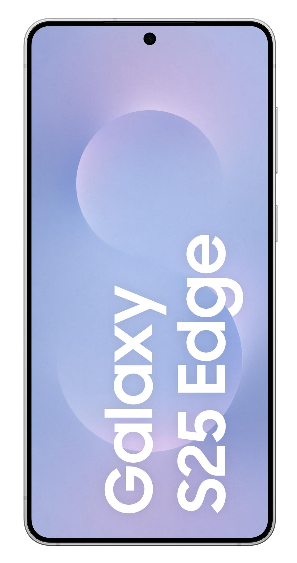 Smartfon Samsung Galaxy S25 Edge z białym tłem.