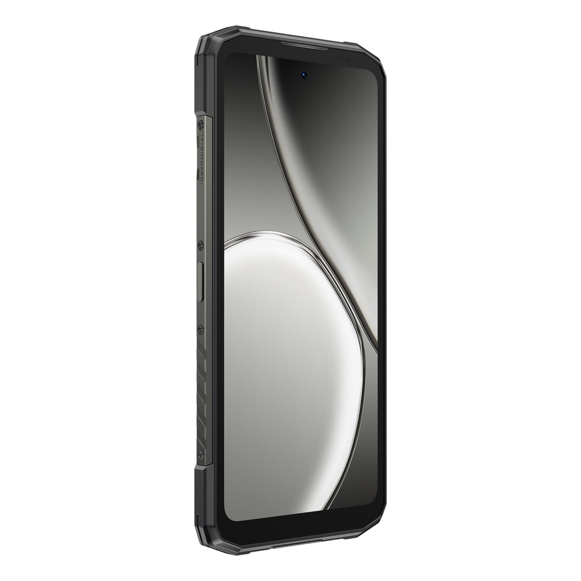 Wytrzymały czarny smartfon ze slotem na kartę SIM/pamięci i ekranem