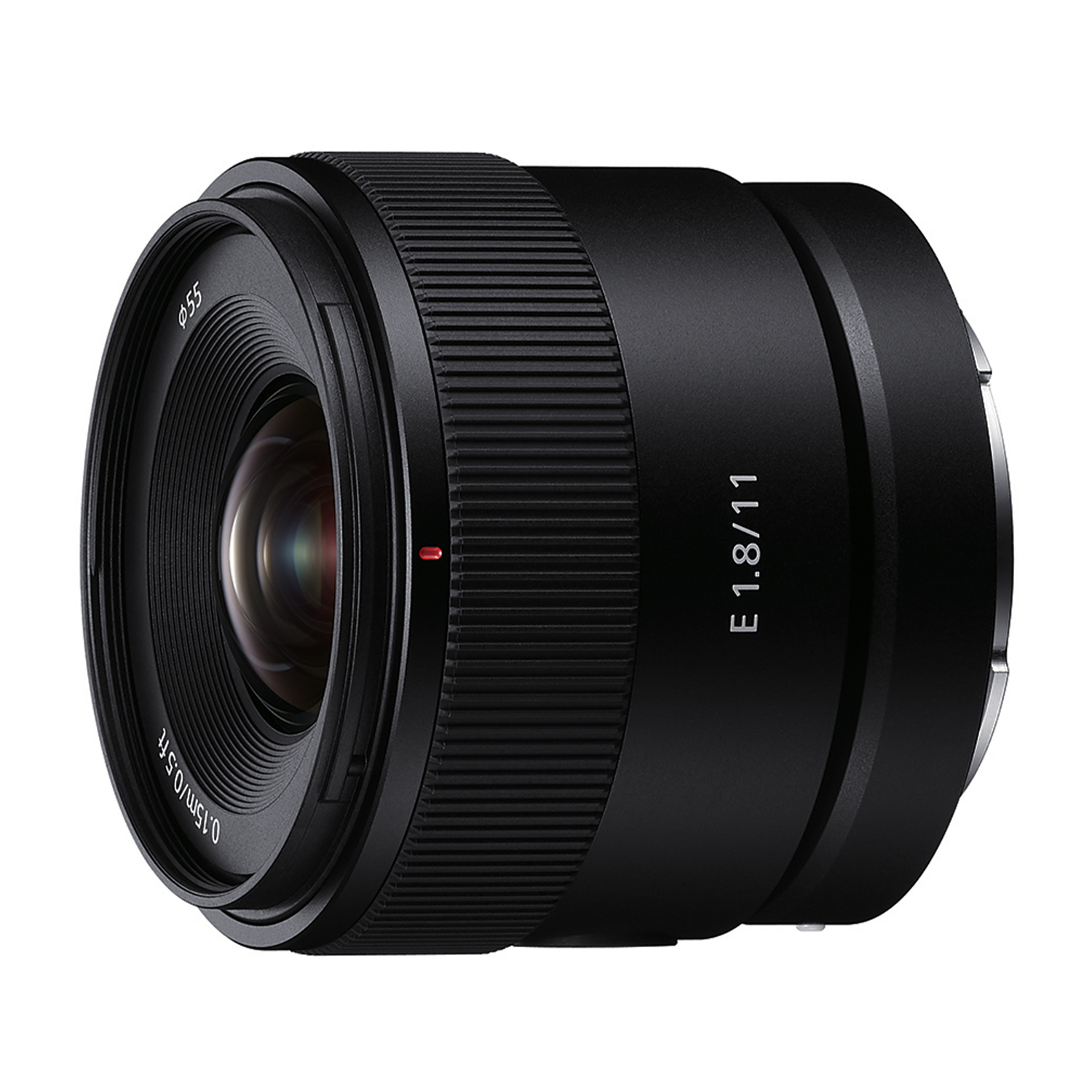 Czarny obiektyw aparatu z pierścieniami ostrości i zoomu.