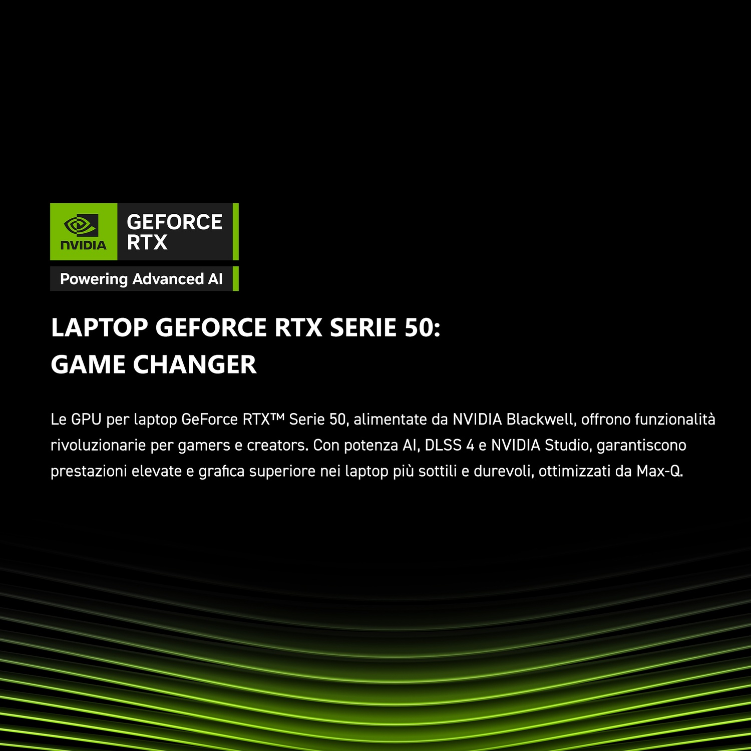 Laptop NVIDIA GeForce RTX Serie 50 con IA Blackwell.