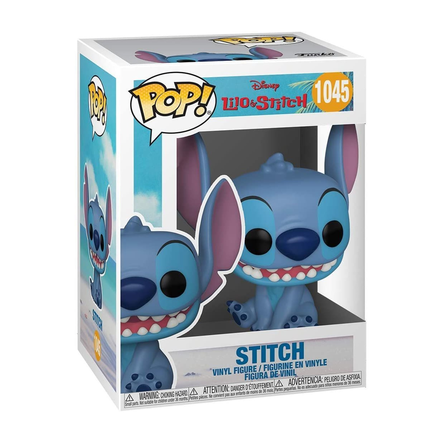 Figurka Funko Pop! Stitcha z Lilo i Stitch w pudełku.