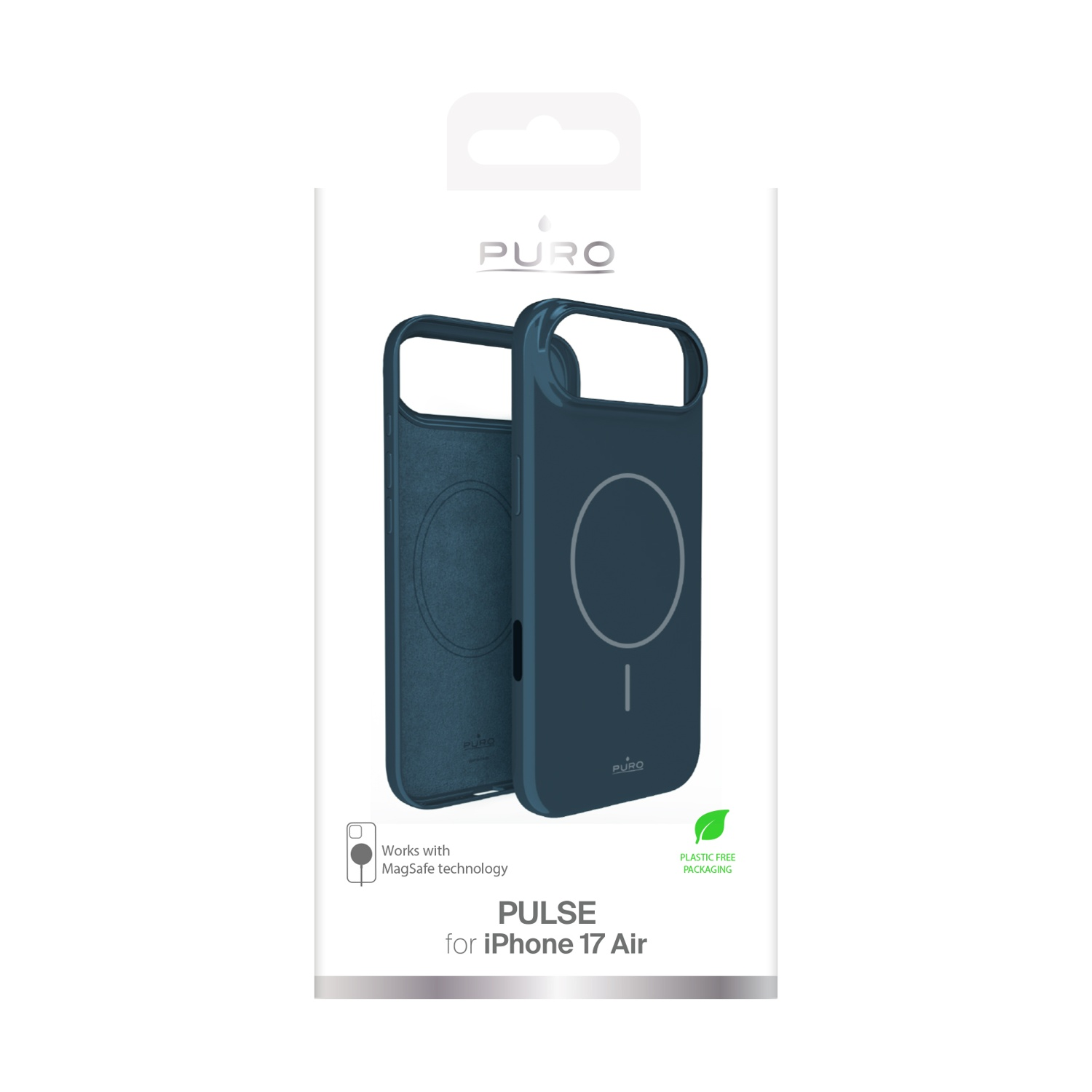Embalaje funda Puro iPhone 17 Air con tecnología MagSafe.