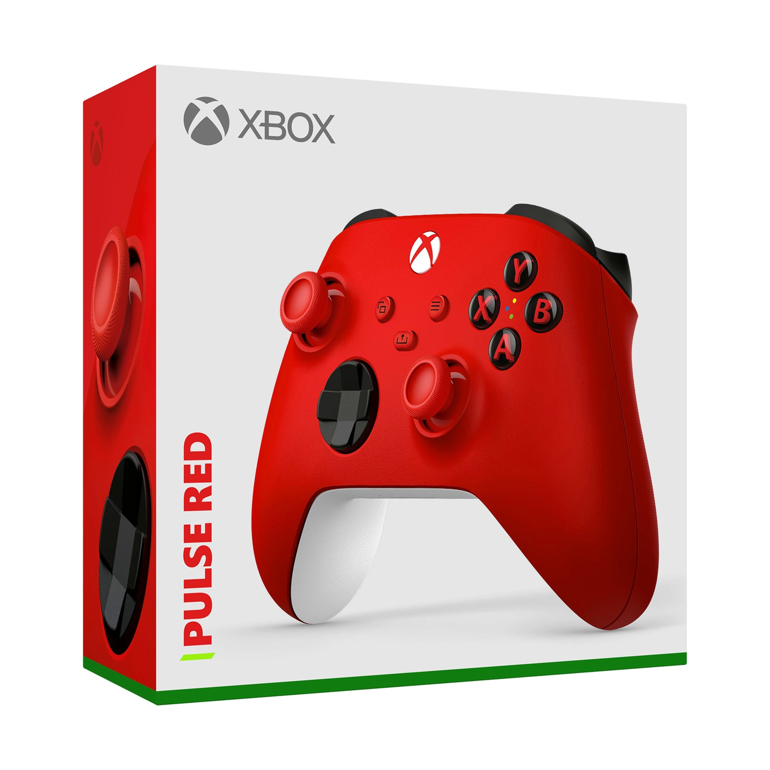 Rode Xbox controller doos met Xbox logo en controller prominent.