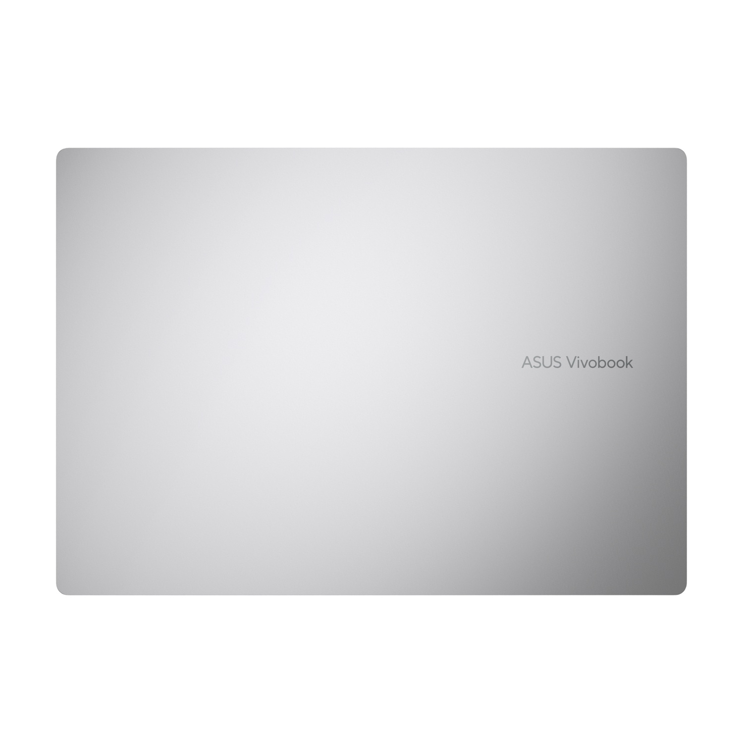 Coperchio laptop grigio con scritta ASUS Vivobook a destra.