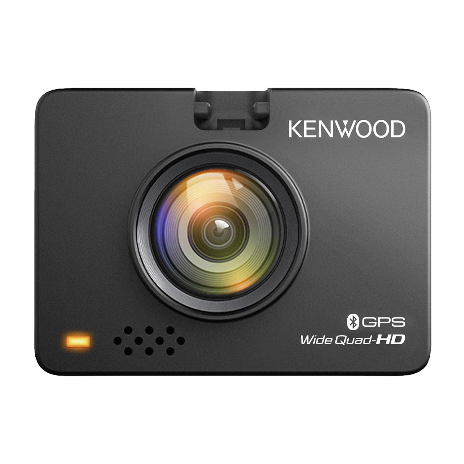 Caméra Kenwood noire avec GPS et objectif HD grand angle.