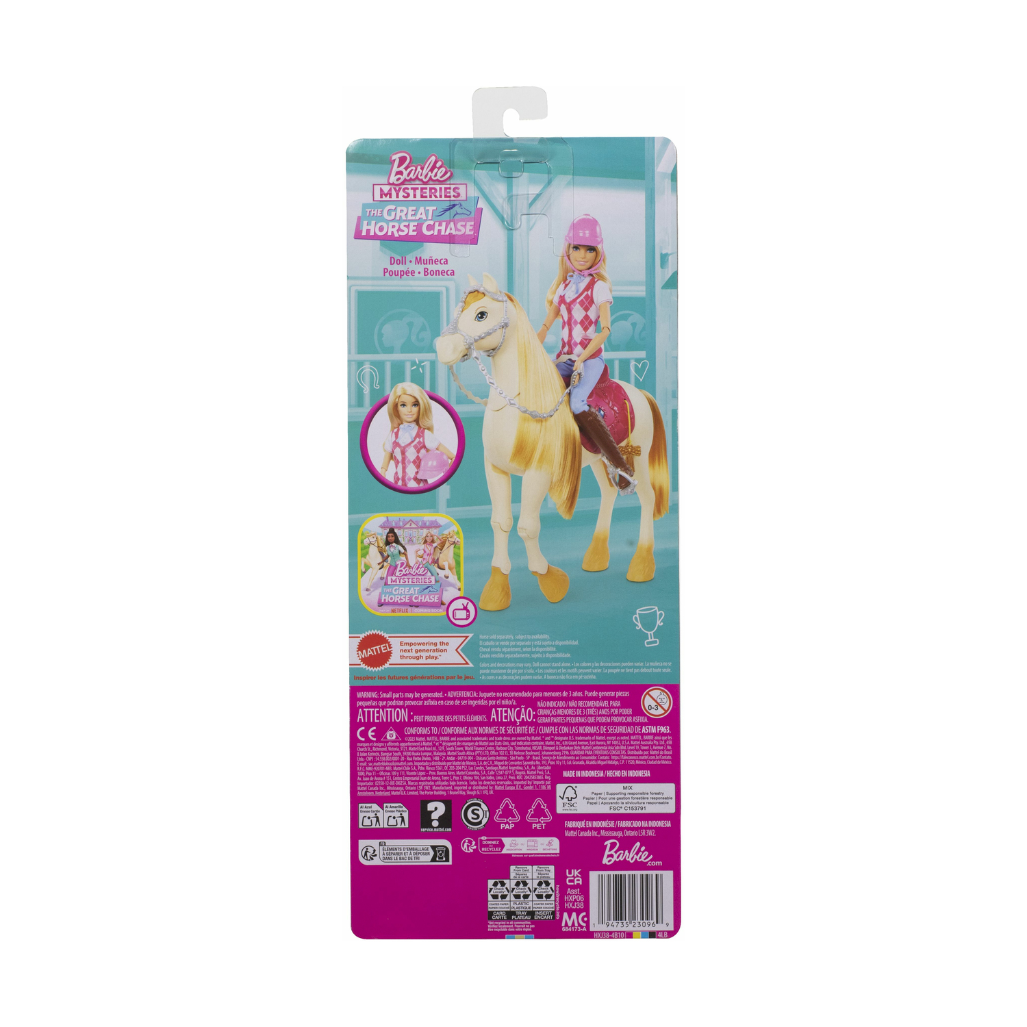 Lalka Barbie na koniu, część serii "The Great Horse Chase".