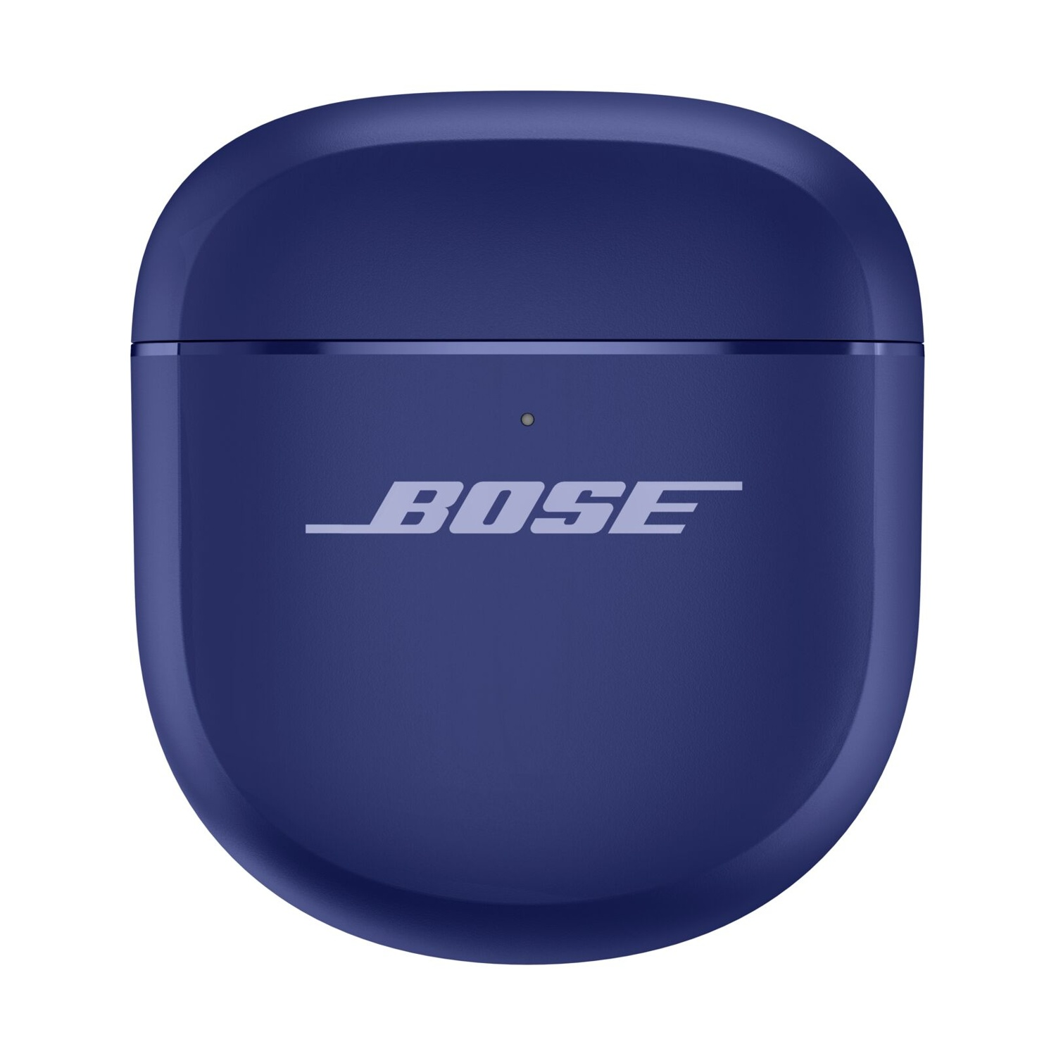 Ciemnoniebieskie etui na słuchawki Bose z logo.