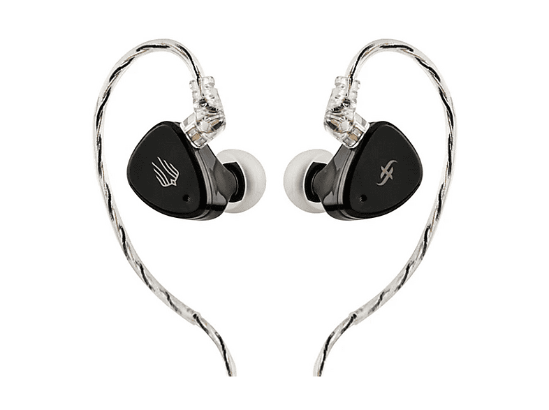 SIMGOT EM6L 1DD+4BA Hibrit Sürücülü Hi-Fi IEM Kablolu Kulak İçi Kulaklık Siyah