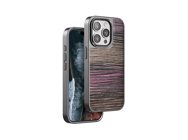 NEWFACE iPhone 15 Pro Uyumlu Wave Telefon Kılıfı Pembe