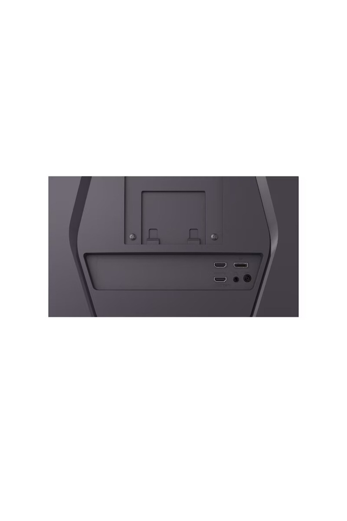 HDMI ve USB bağlantı noktalarını gösteren monitörün arkası.