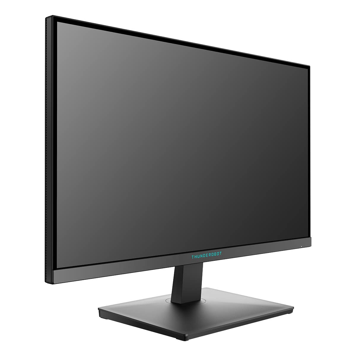 Geniş ekranlı ve dikdörtgen tabanlı siyah bir bilgisayar monitörü.