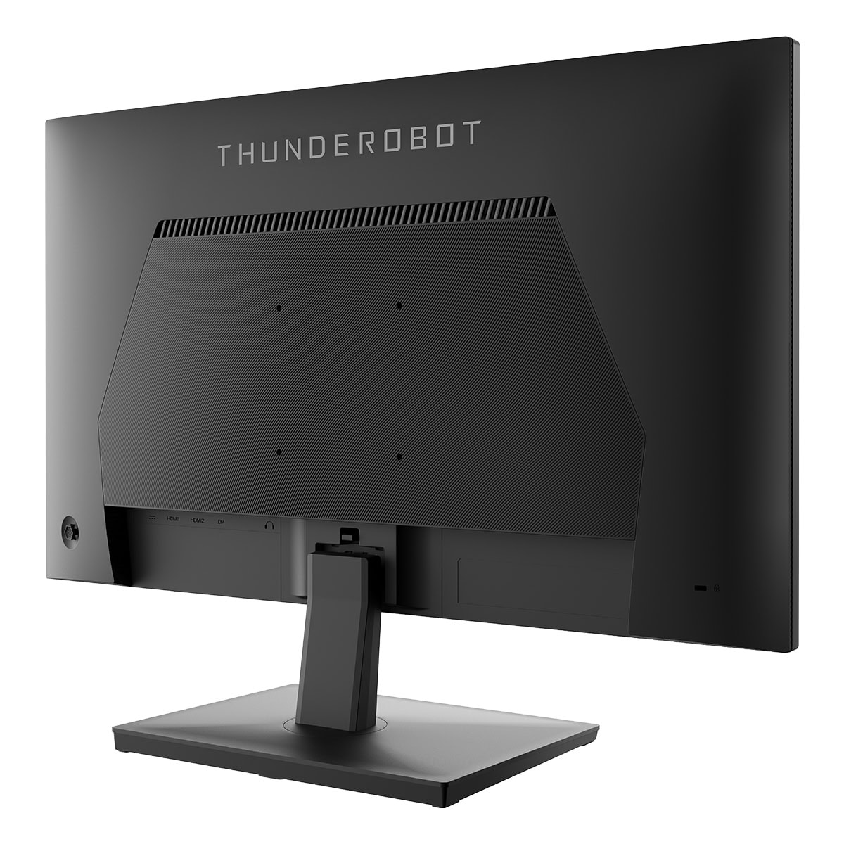 Standlı ve portlu siyah bir THUNDEROBOT monitörün arka görünümü.