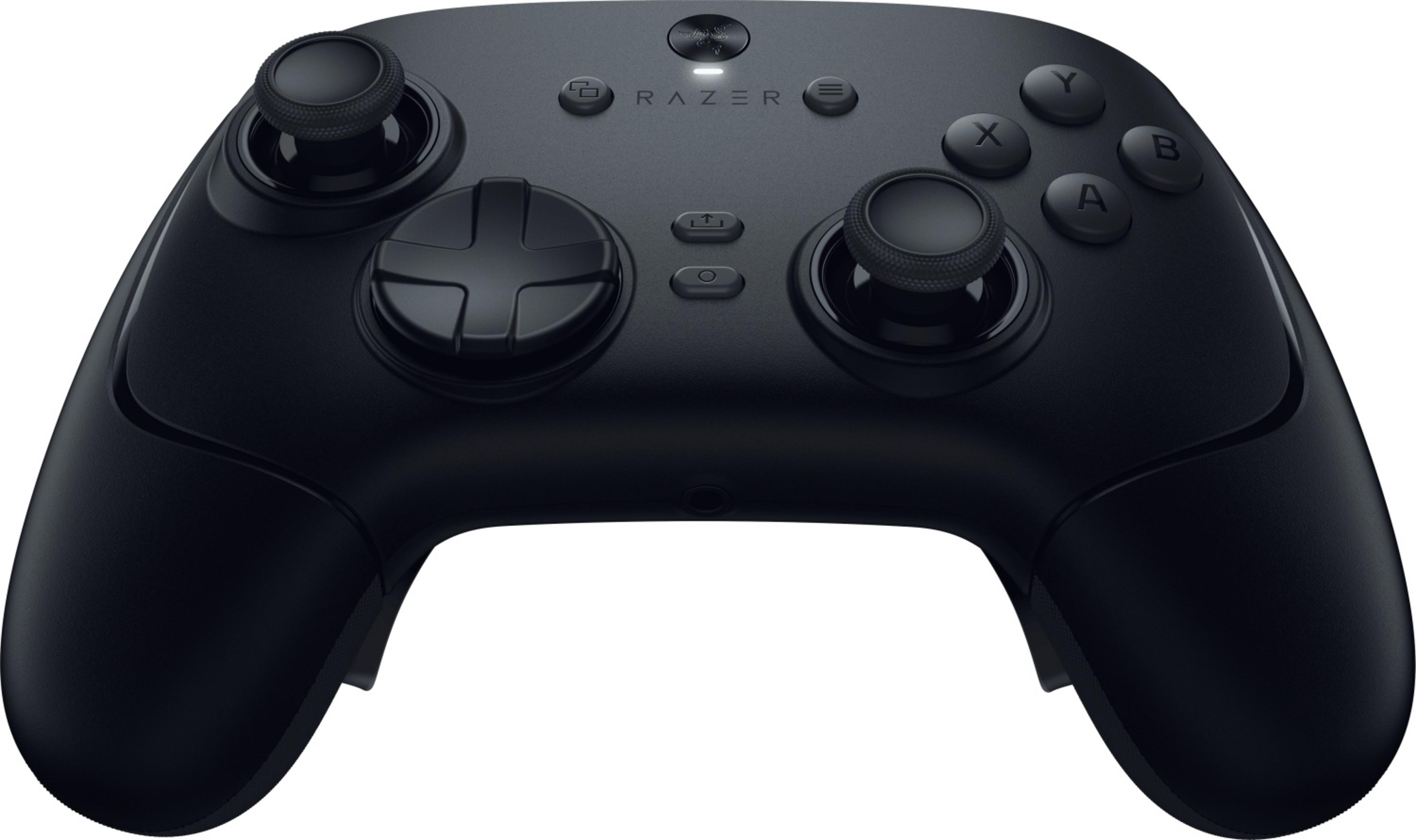 Un controller Razer nero con due joystick, D-pad e pulsanti.