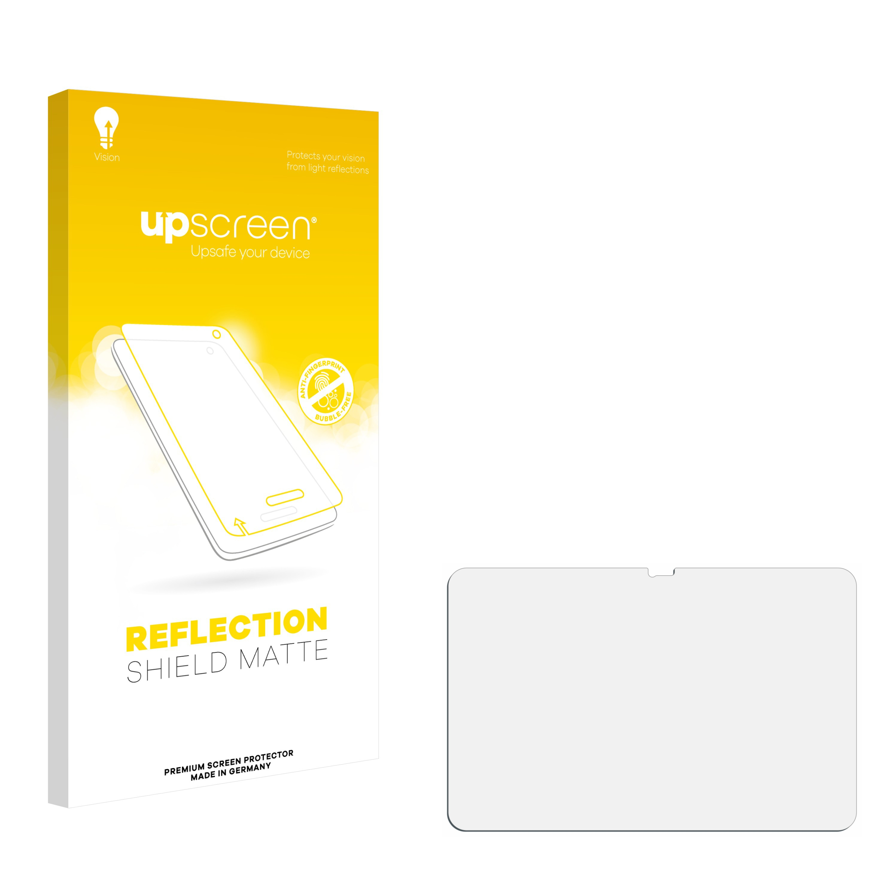 Gelbe Verpackung für Displayschutzfolie mit Smartphone-Umriss und Schutzfolie daneben.