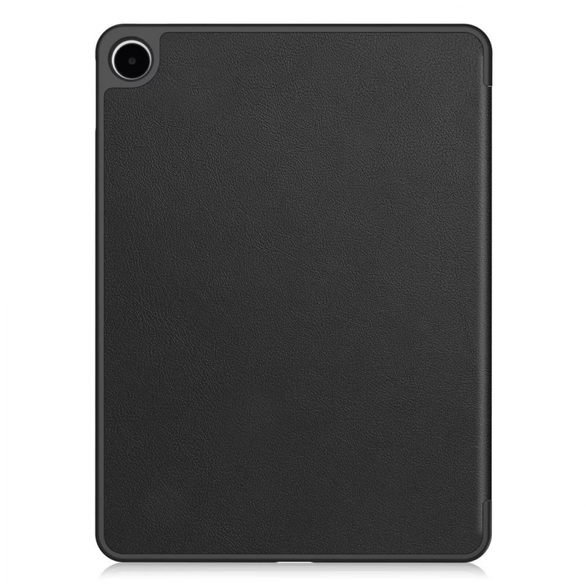 Schwarze Tablet-Hülle mit strukturierter Oberfläche und Kamerabohrung.