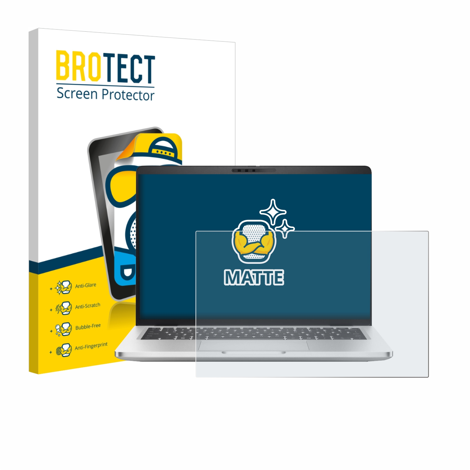 BROTECT Displayschutzfolie für ein Laptop mit Matte-Logo, Anti-Glare, Anti-Scratch, Blasenfrei.