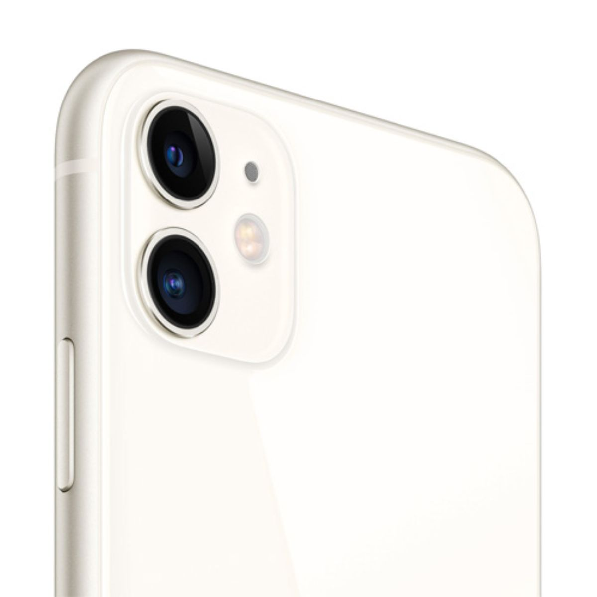 Retro bianco iPhone con doppia fotocamera e flash.