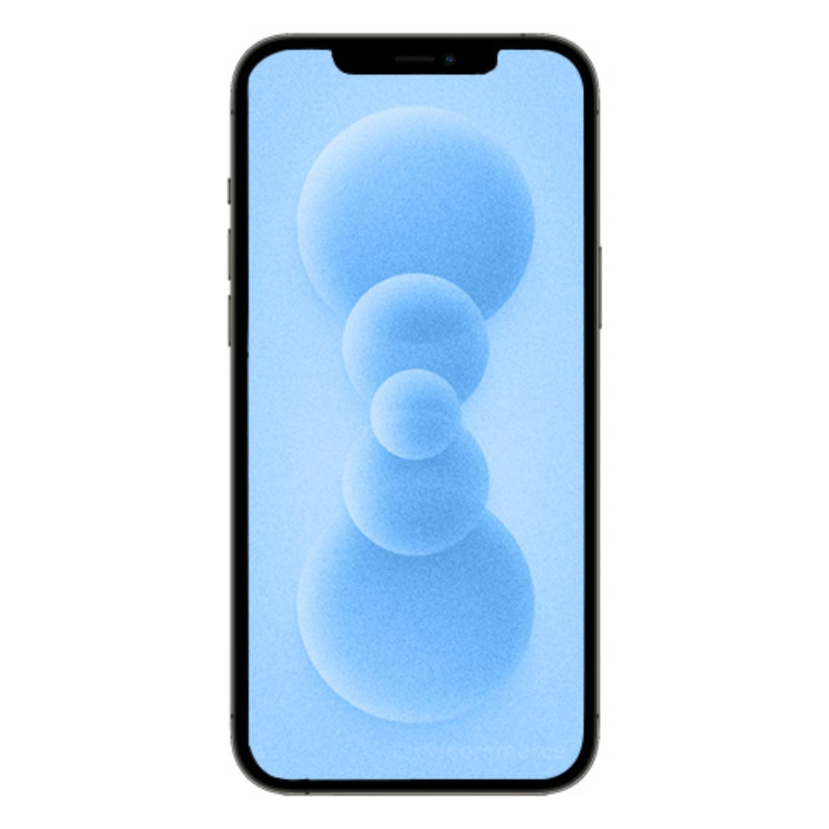 Ein modernes Smartphone mit einem blauen, abstrakten Hintergrundbild.