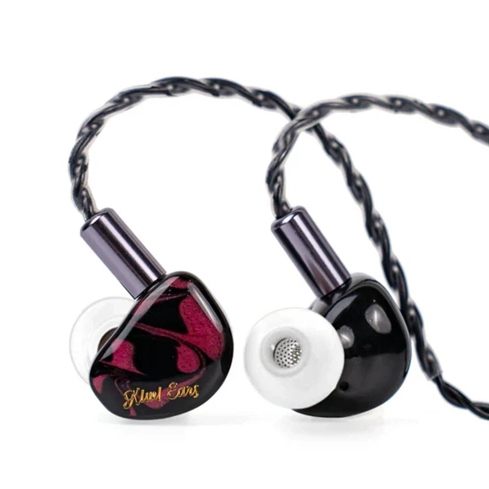 KIWI EARS Cadenza 10 MM Berilyum Dinamik Sürücülü Hi-Fi IEM Kablolu Kulak İçi Kulaklık Kırmızı