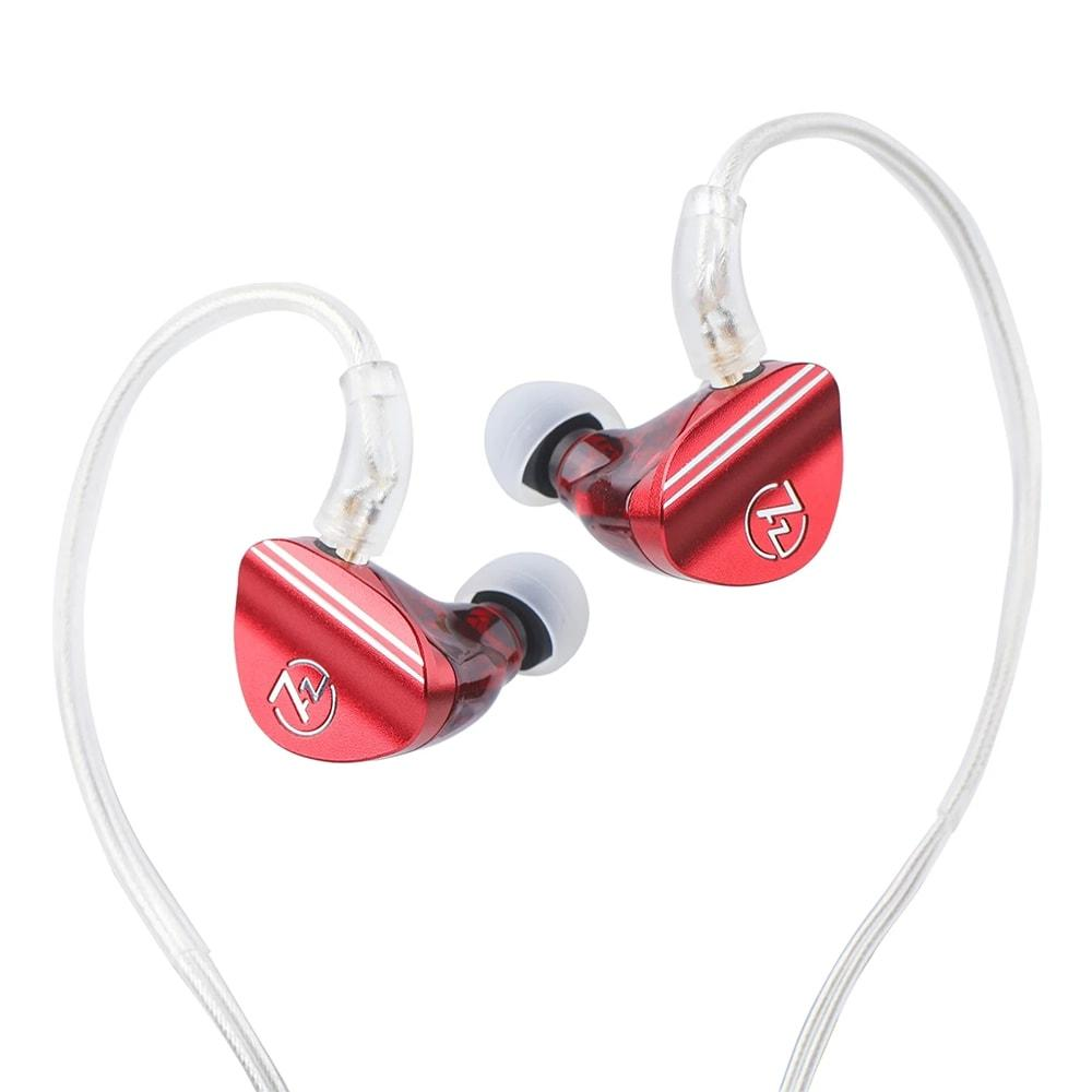 7HZ Sonus 1DD+1BA Hibrit Sürücülü Hi-Fi IEM Kablolu Kulak İçi Kulaklık Kırmızı
