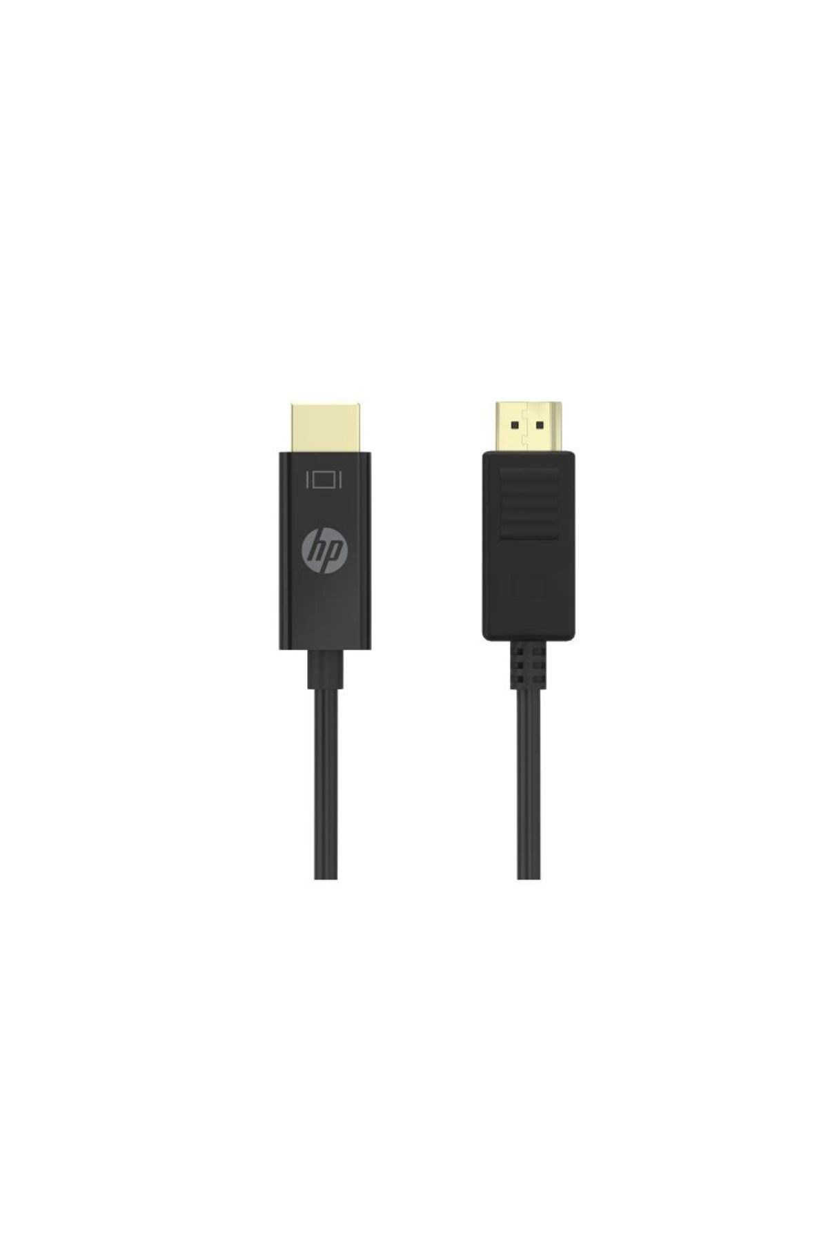 Siyah HP DisplayPort kablosu ve HDMI kablosu yan yana.