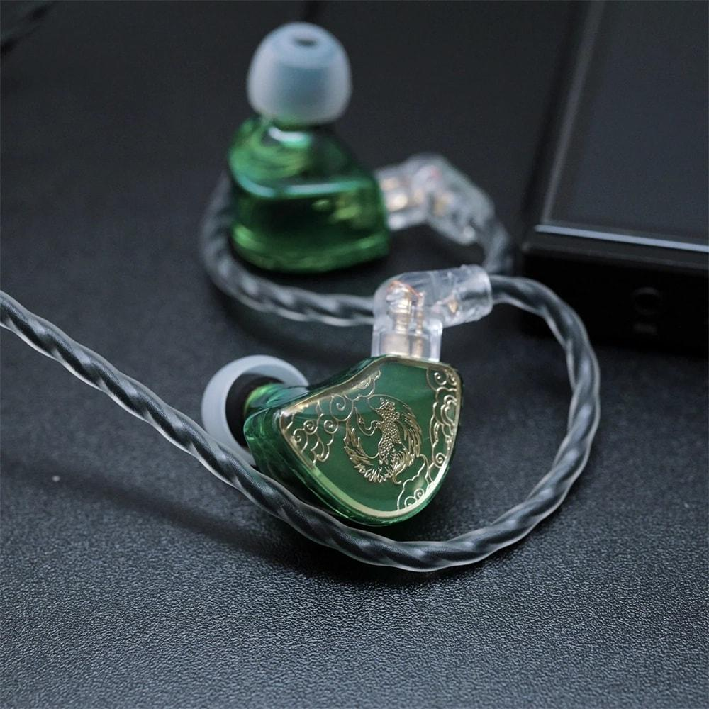 TANGZU Wan'er S.G 10mm PET Diyaframlı Hi-Fi IEM  (Mikrofonlu) Kablolu Kulak İçi Kulaklık Yeşil