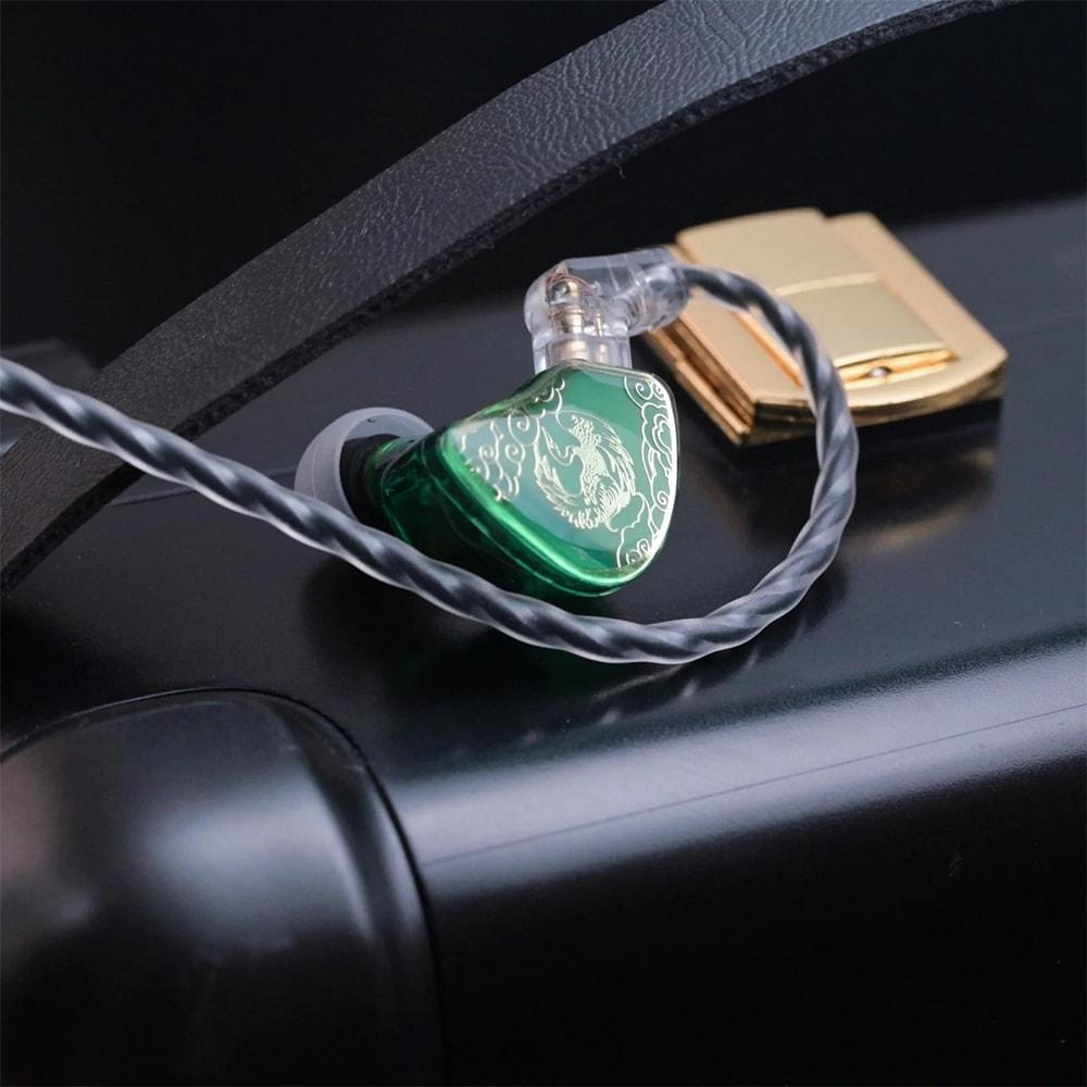 TANGZU Wan'er S.G 10mm PET Diyaframlı Hi-Fi IEM  (Mikrofonlu) Kablolu Kulak İçi Kulaklık Yeşil