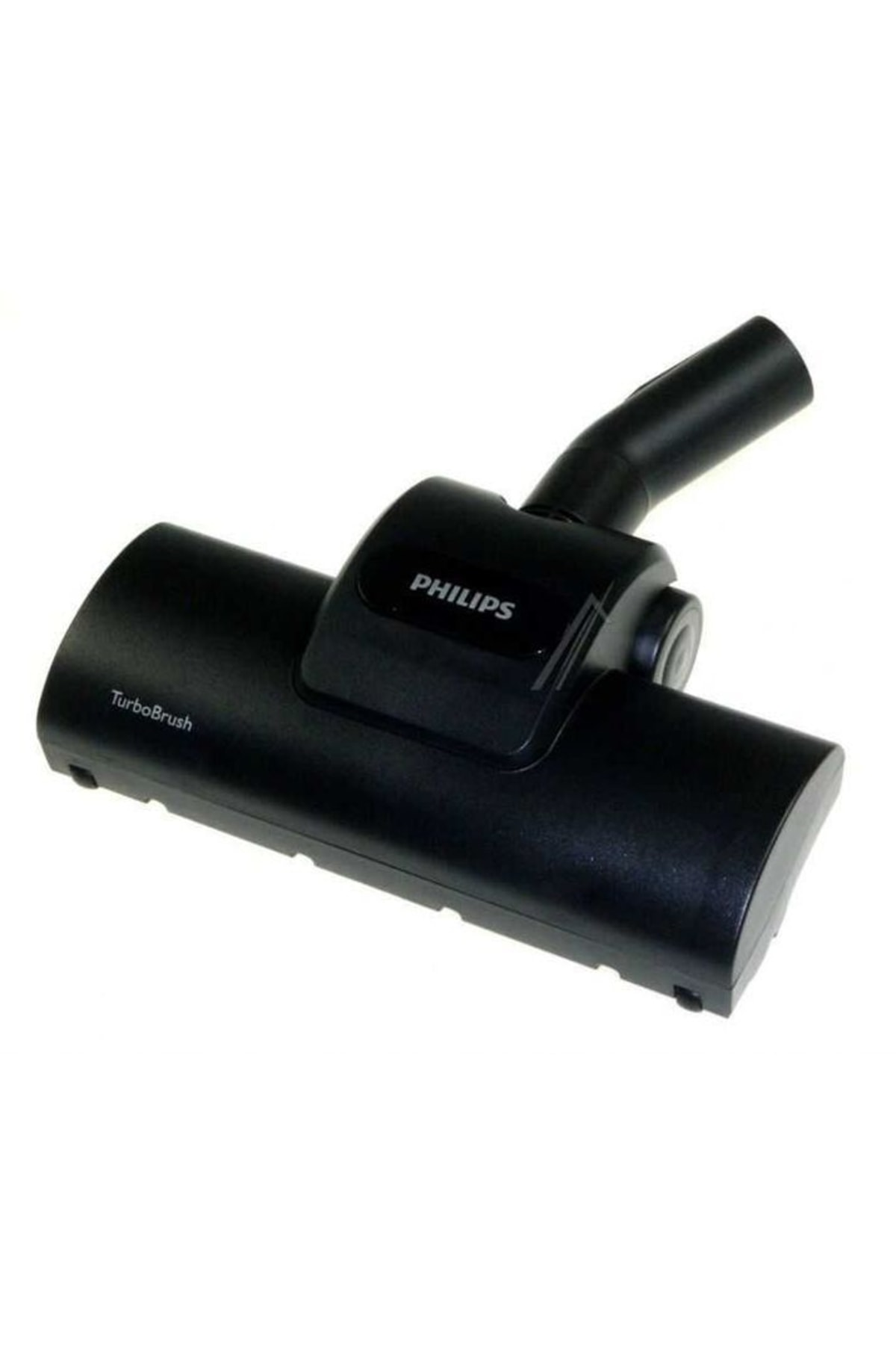 Beyaz zeminde siyah Philips TurboBrush elektrikli süpürge başlığı.
