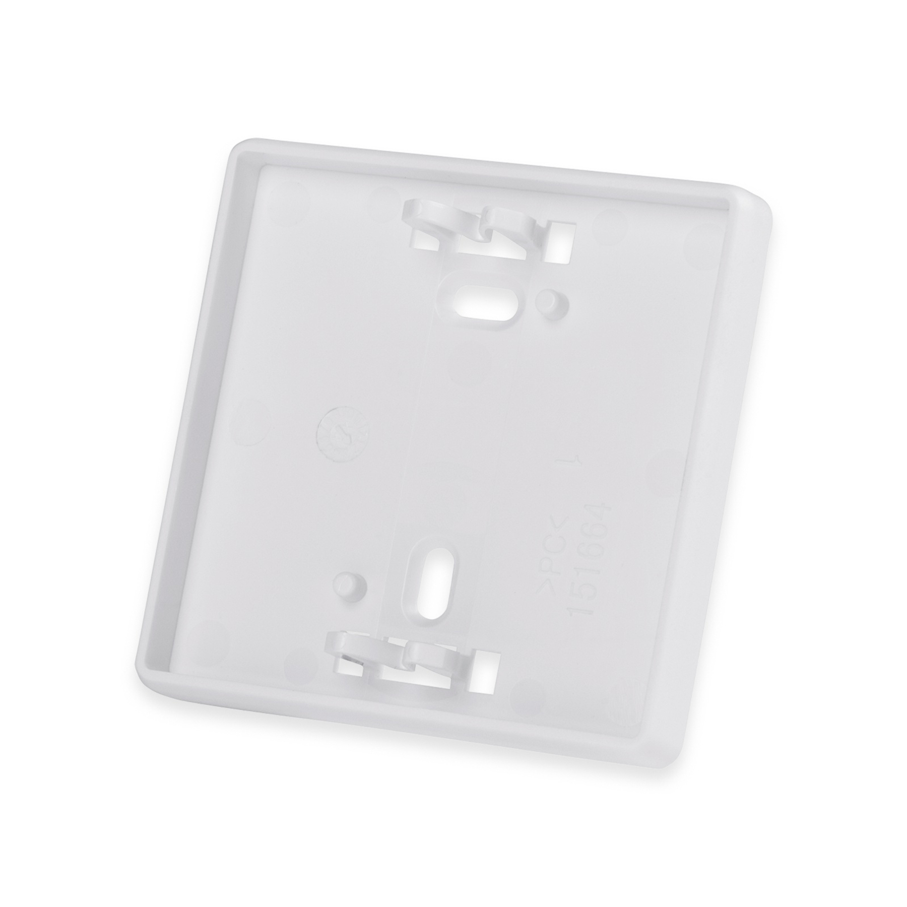 Biała płyta tylna z wycięciami i oznaczeniami <gt/>PC<lt/> 151664.