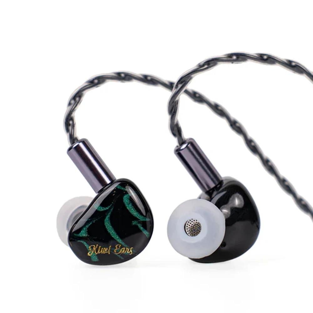 KIWI EARS Cadenza 10mm Berilyum Dinamik Sürücülü Hi-Fi IEM Kablolu Kulak İçi Kulaklık Yeşil