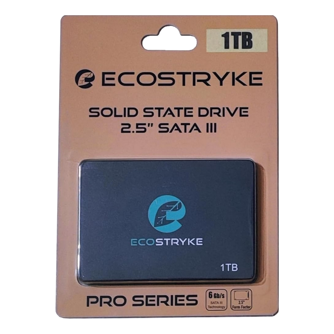 ECOSTRYKE SSD da 1TB, 2,5" SATA III, Pro Series, in confezione.