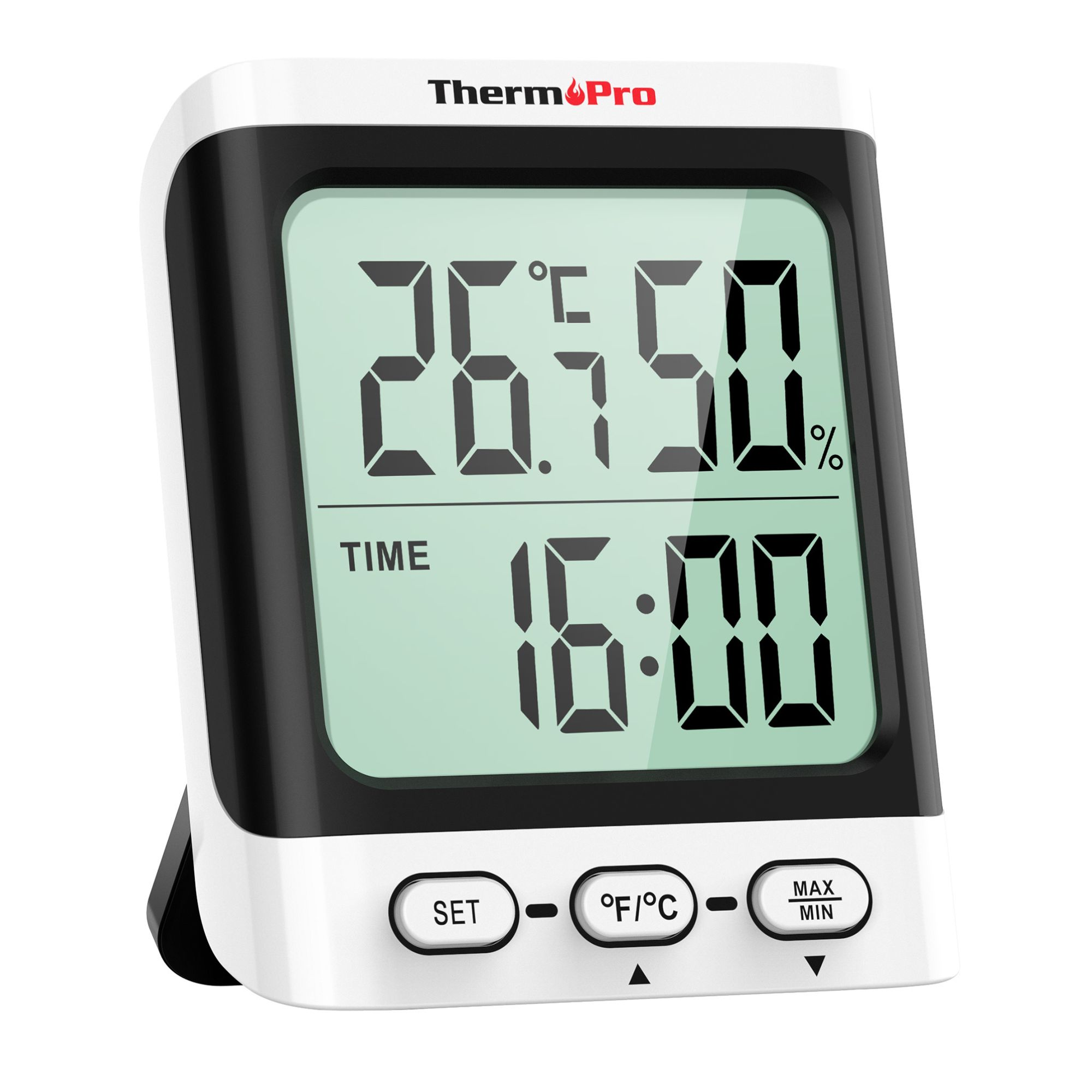 THERMOPRO TP152 8,5" LCD Ekranlı İç Mekan Dijital Sıcaklık ve Nem Ölçer Termometre