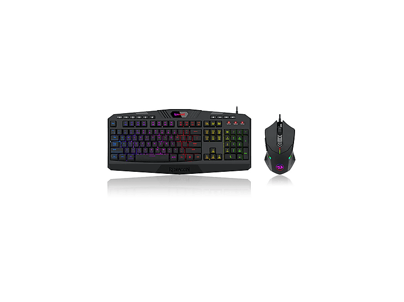 REDRAGON S101-5 Oyuncu Rgb K503RGB + M601RGB Kablolu Klavye ve Mouse Seti Siyah